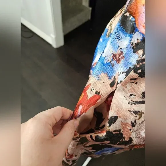 Nicole Miller floral fit and flare dress with pockets size 12 - Picture 3 of 7